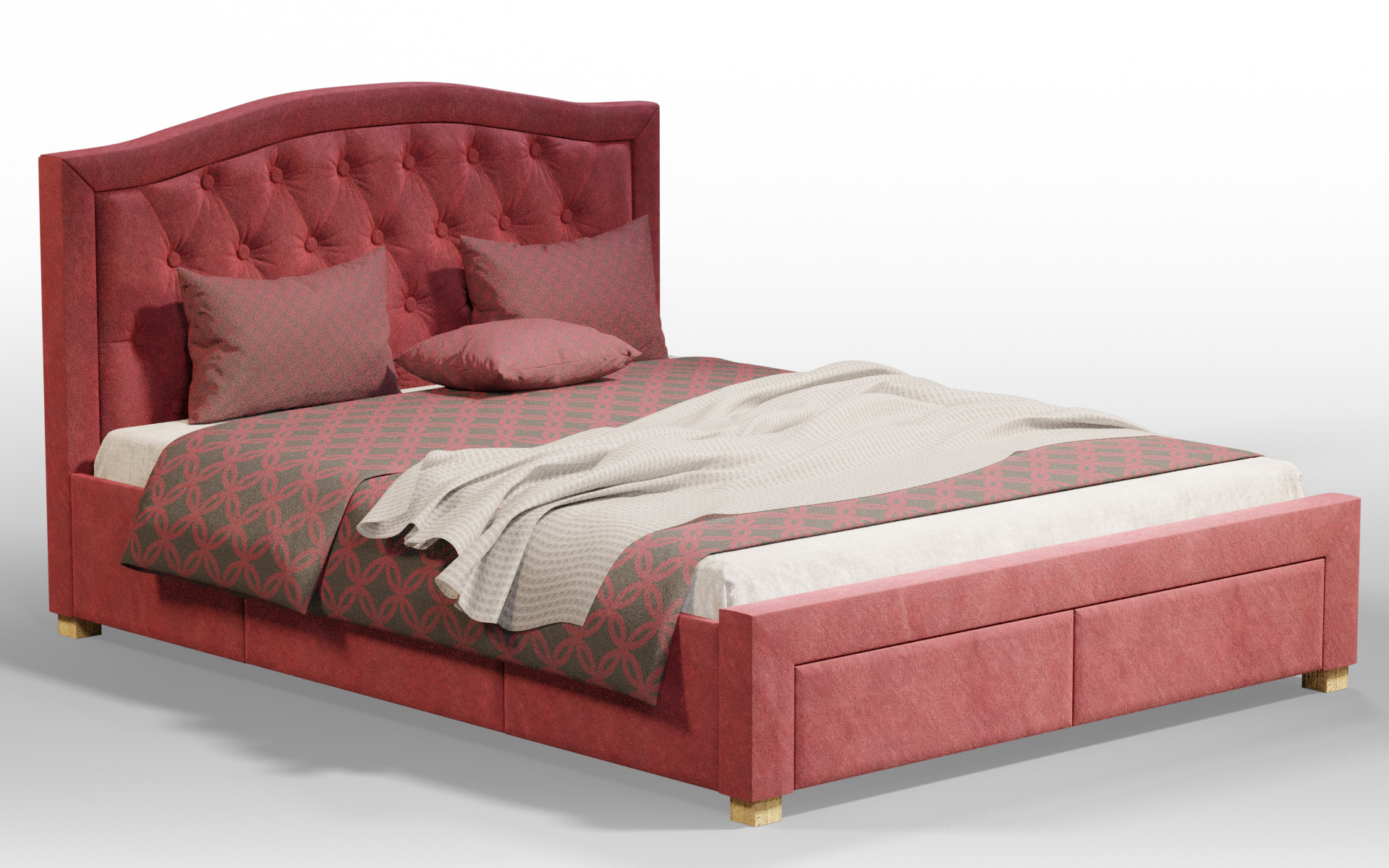Bed with a headboard